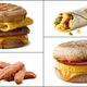 McDonald's breakfast menu items: McGriddles, McMuffins, Donut sticks, Burrito